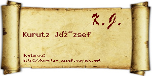 Kurutz József névjegykártya