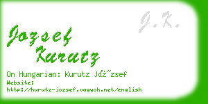 jozsef kurutz business card